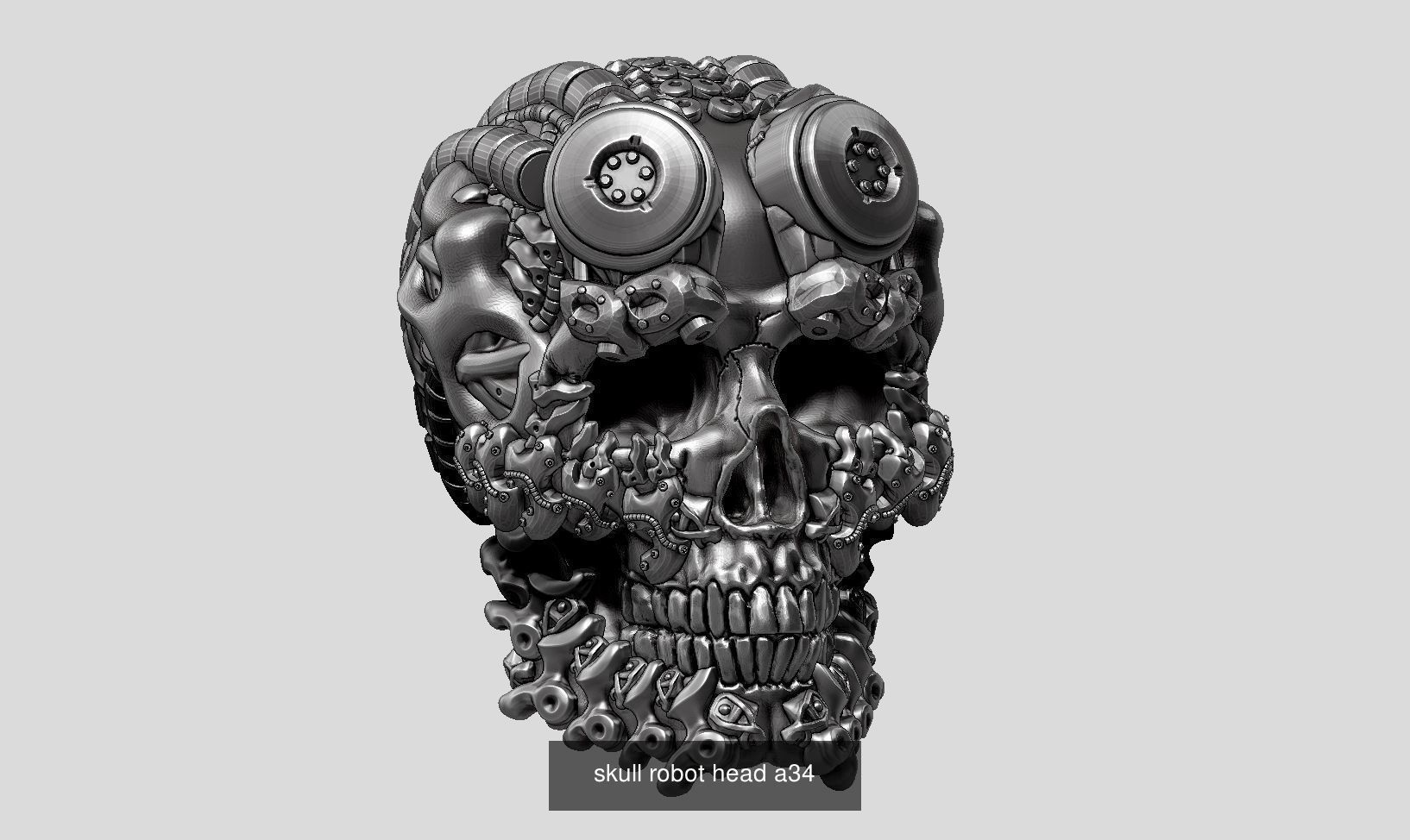 59 Skull ornament and robot design  3d print modelpackage 3D Model Collection_79