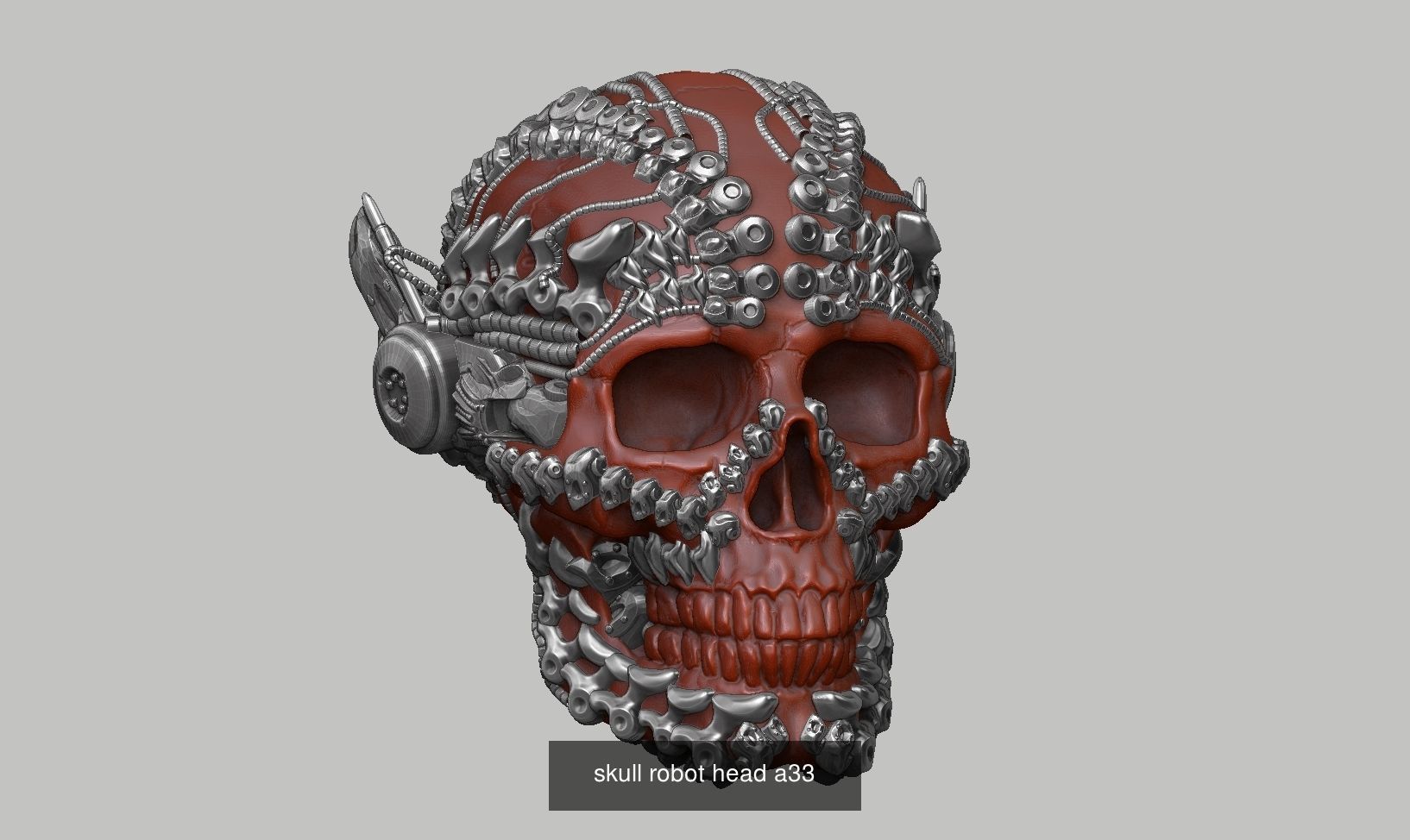 59 Skull ornament and robot design  3d print modelpackage 3D Model Collection_78