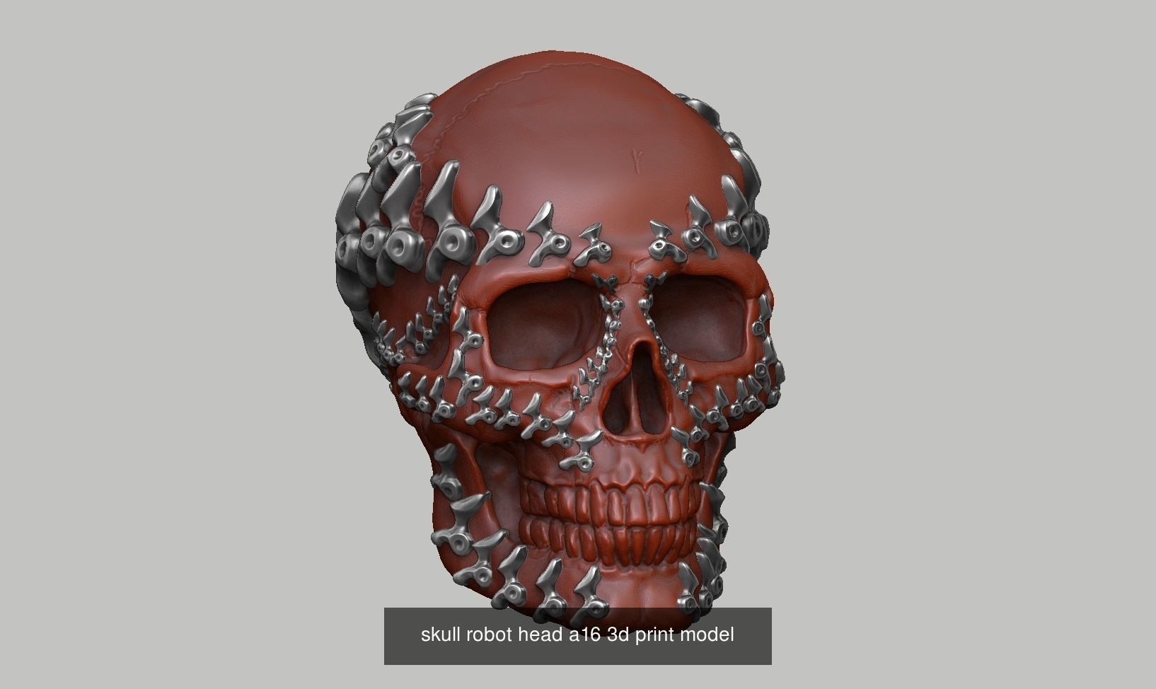 59 Skull ornament and robot design  3d print modelpackage 3D Model Collection_53
