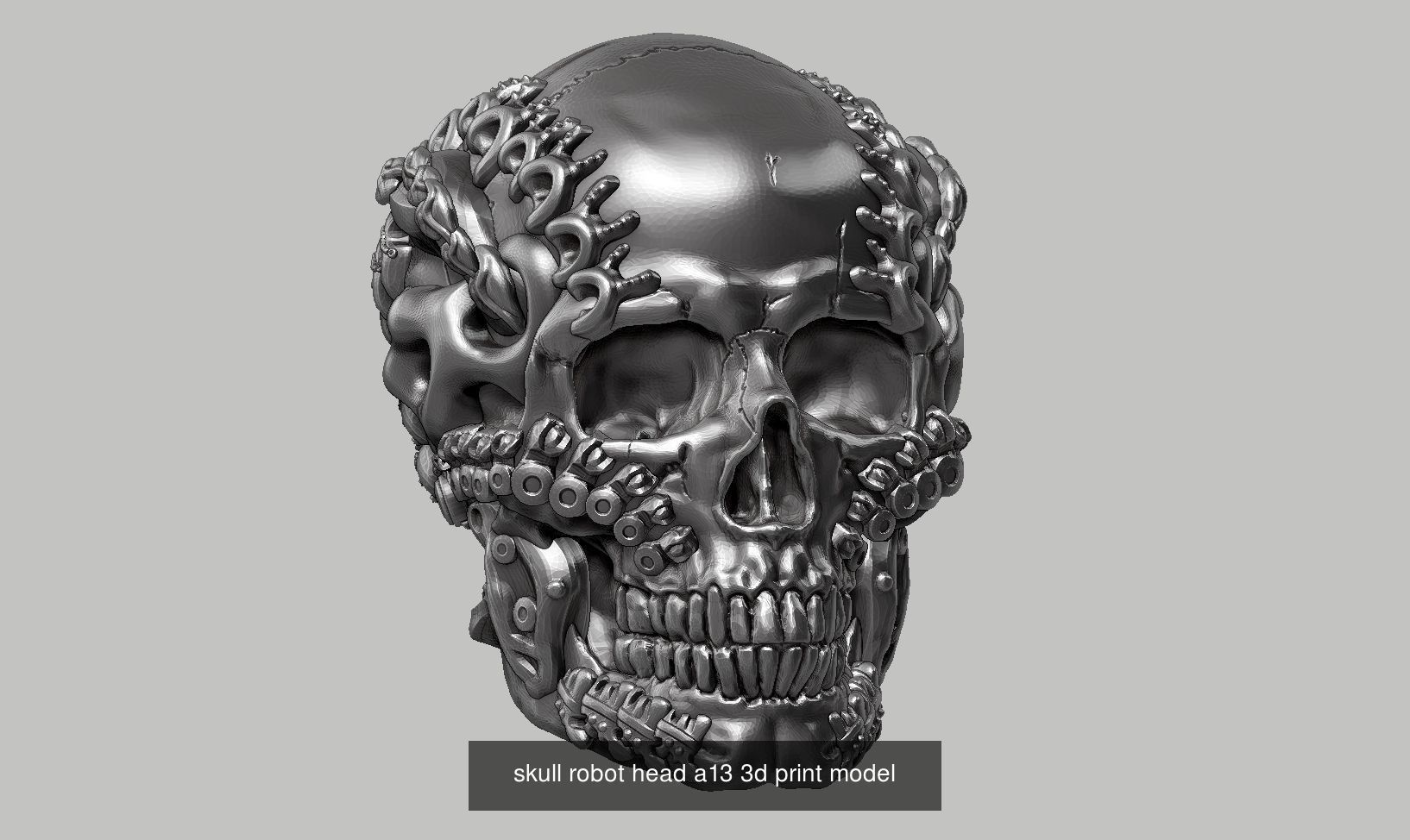 59 Skull ornament and robot design  3d print modelpackage 3D Model Collection_48