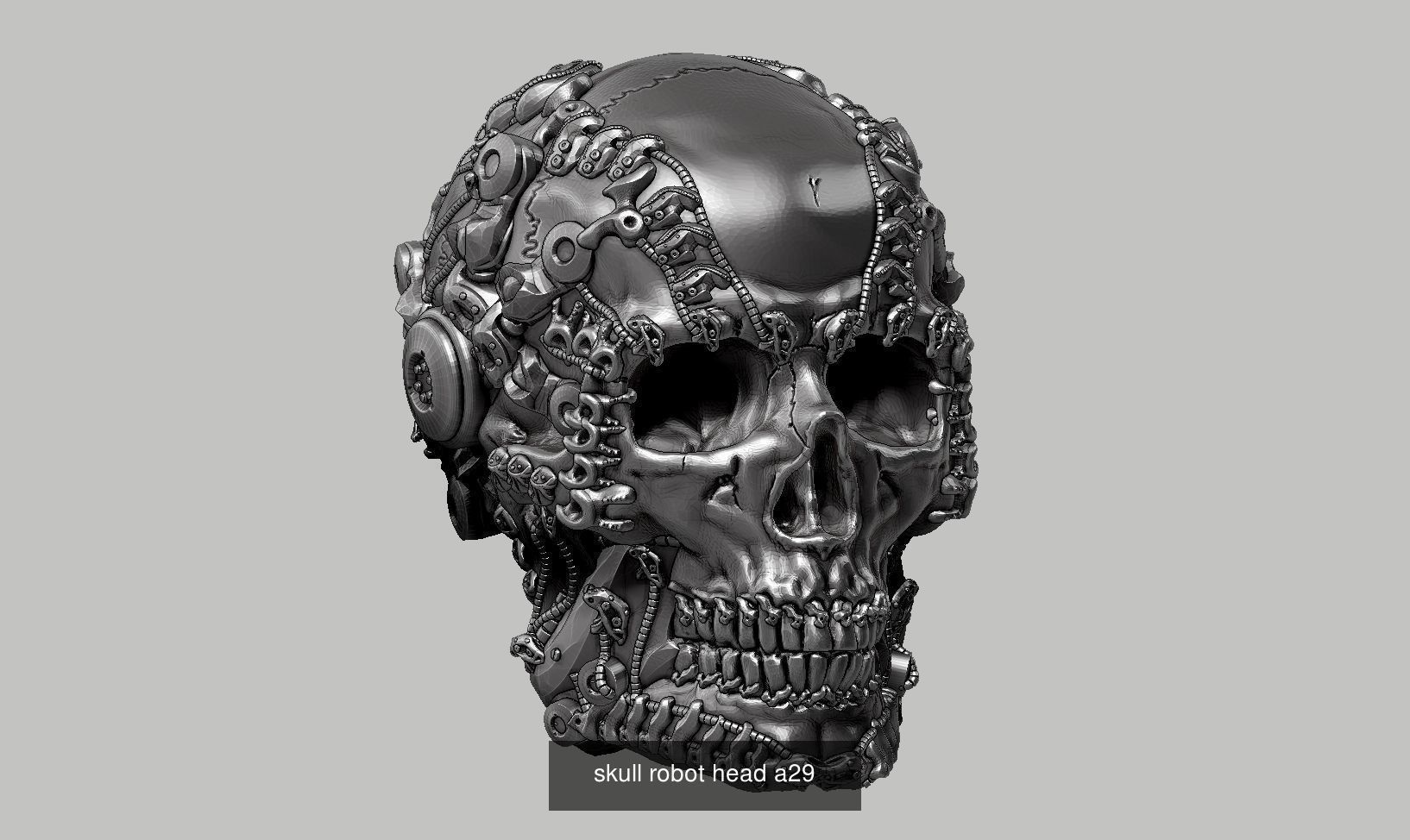 59 Skull ornament and robot design  3d print modelpackage 3D Model Collection_74