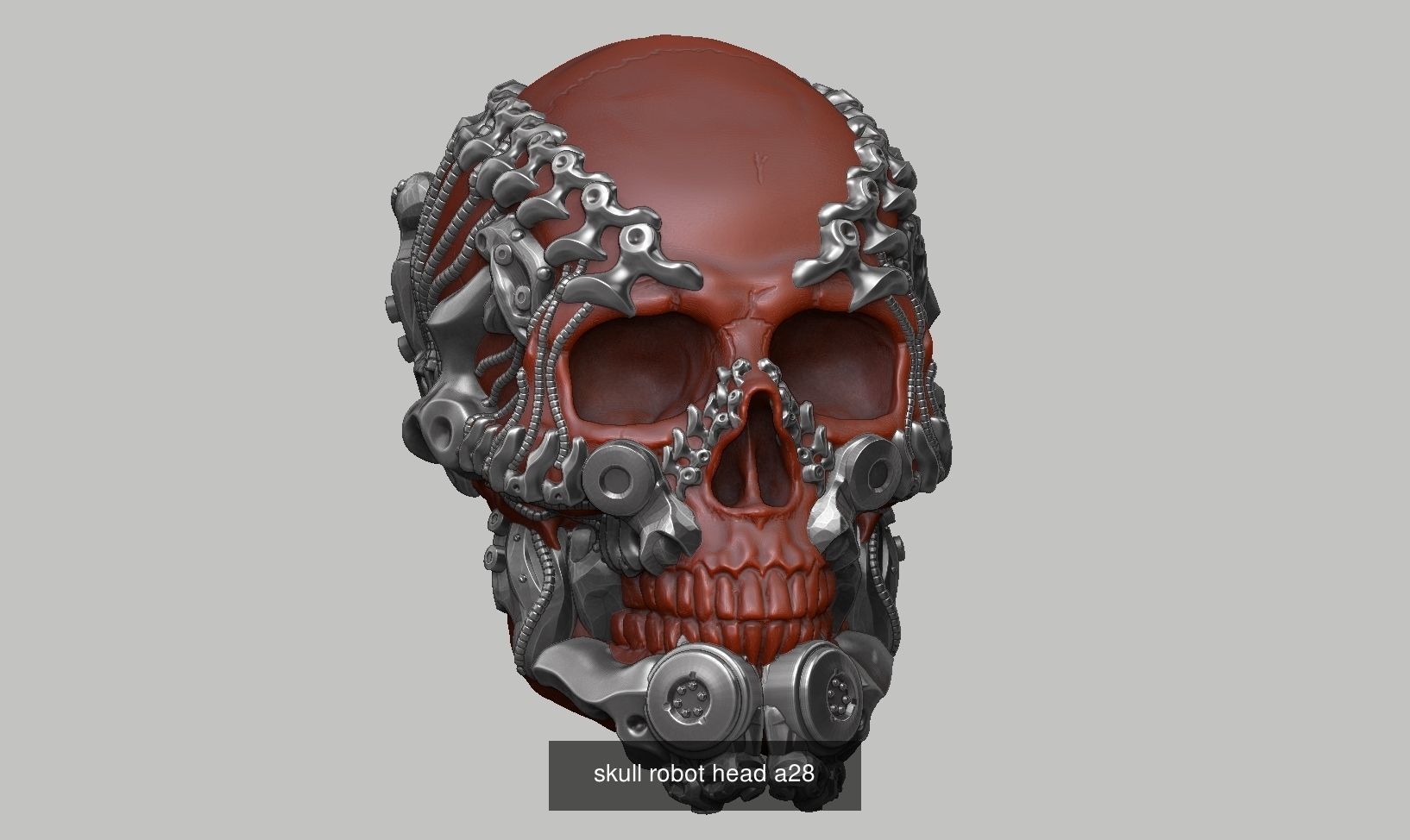 59 Skull ornament and robot design  3d print modelpackage 3D Model Collection_73