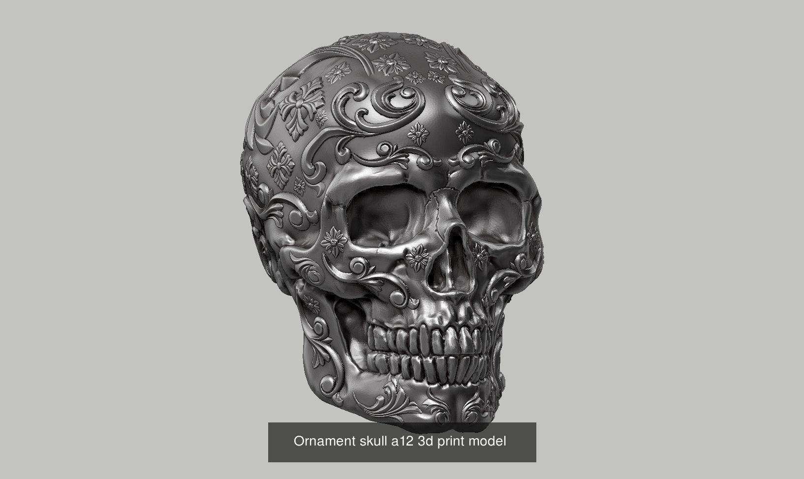 59 Skull ornament and robot design  3d print modelpackage 3D Model Collection_50