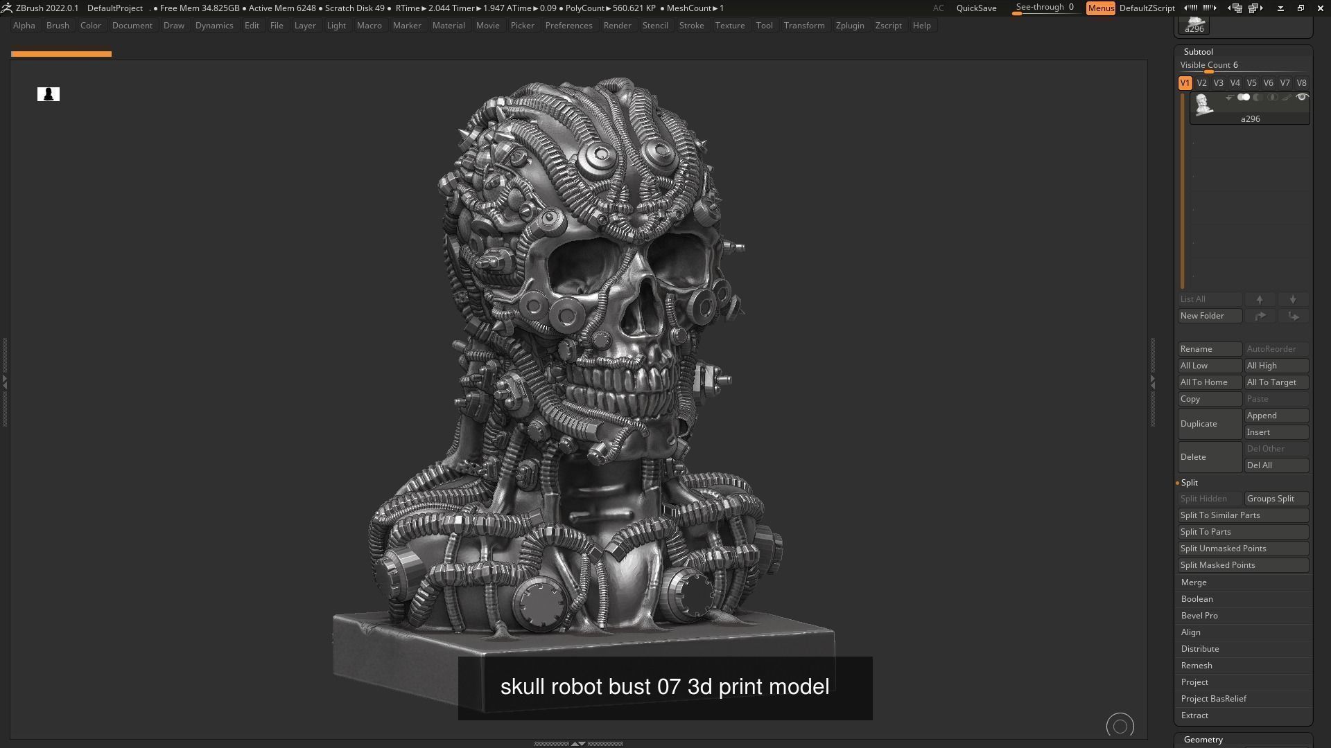 59 Skull ornament and robot design  3d print modelpackage 3D Model Collection_31