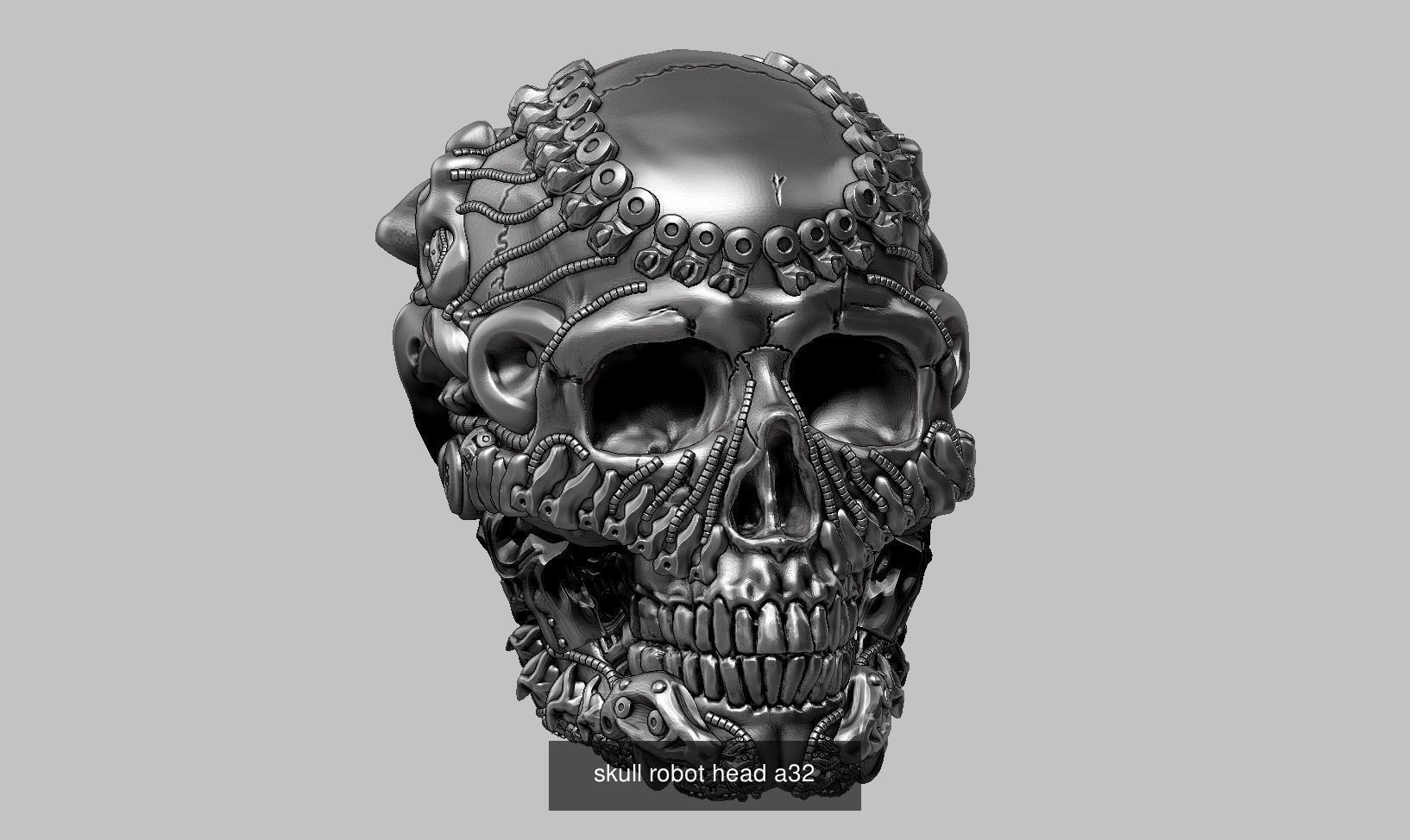 59 Skull ornament and robot design  3d print modelpackage 3D Model Collection_77