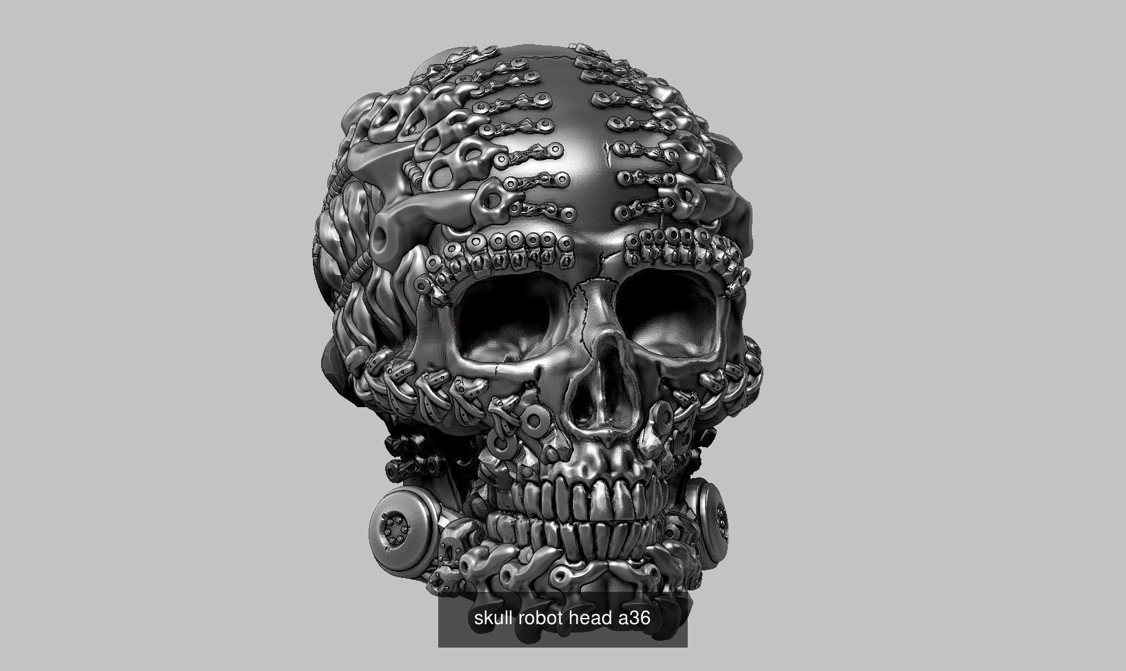 59 Skull ornament and robot design  3d print modelpackage 3D Model Collection_81