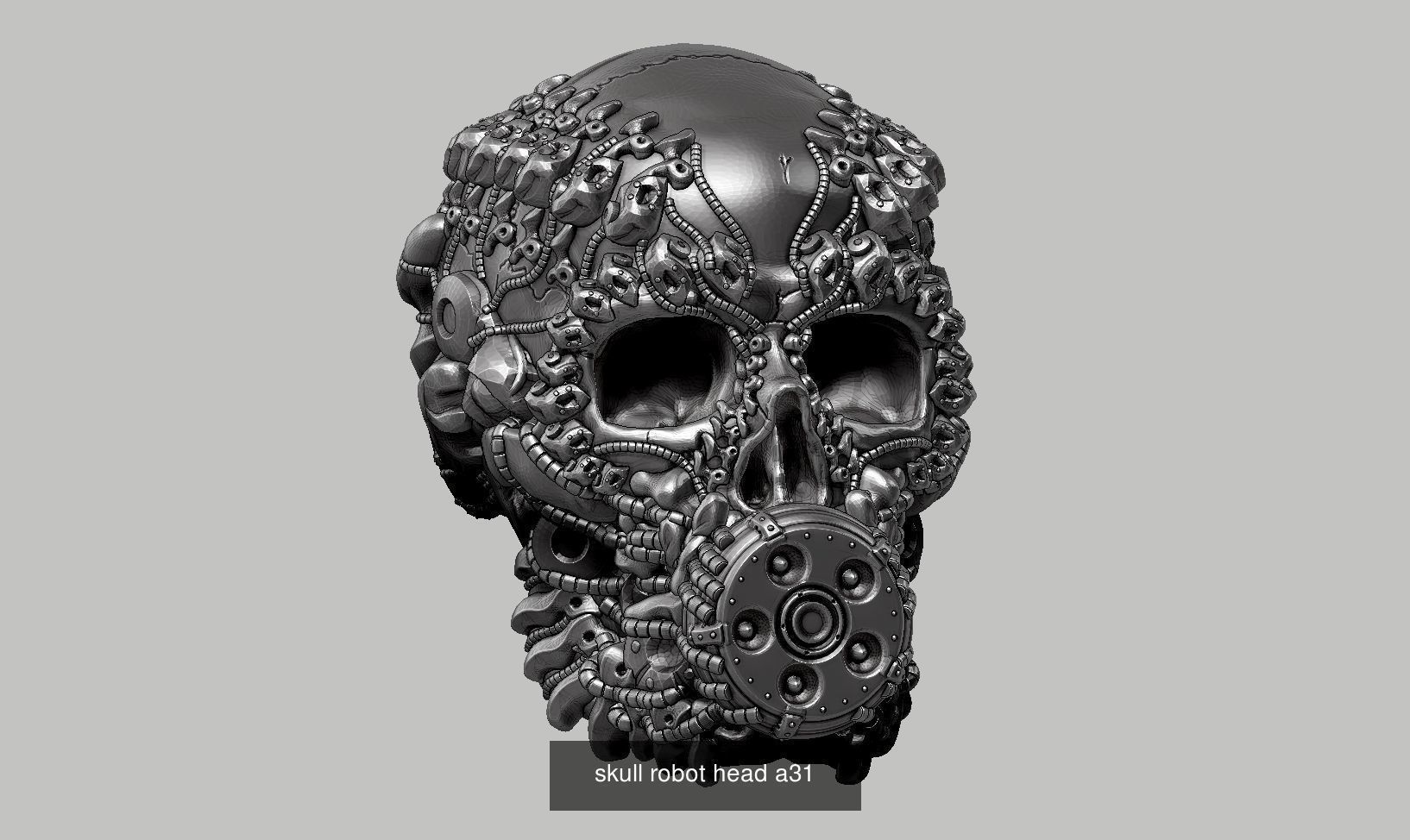 59 Skull ornament and robot design  3d print modelpackage 3D Model Collection_76