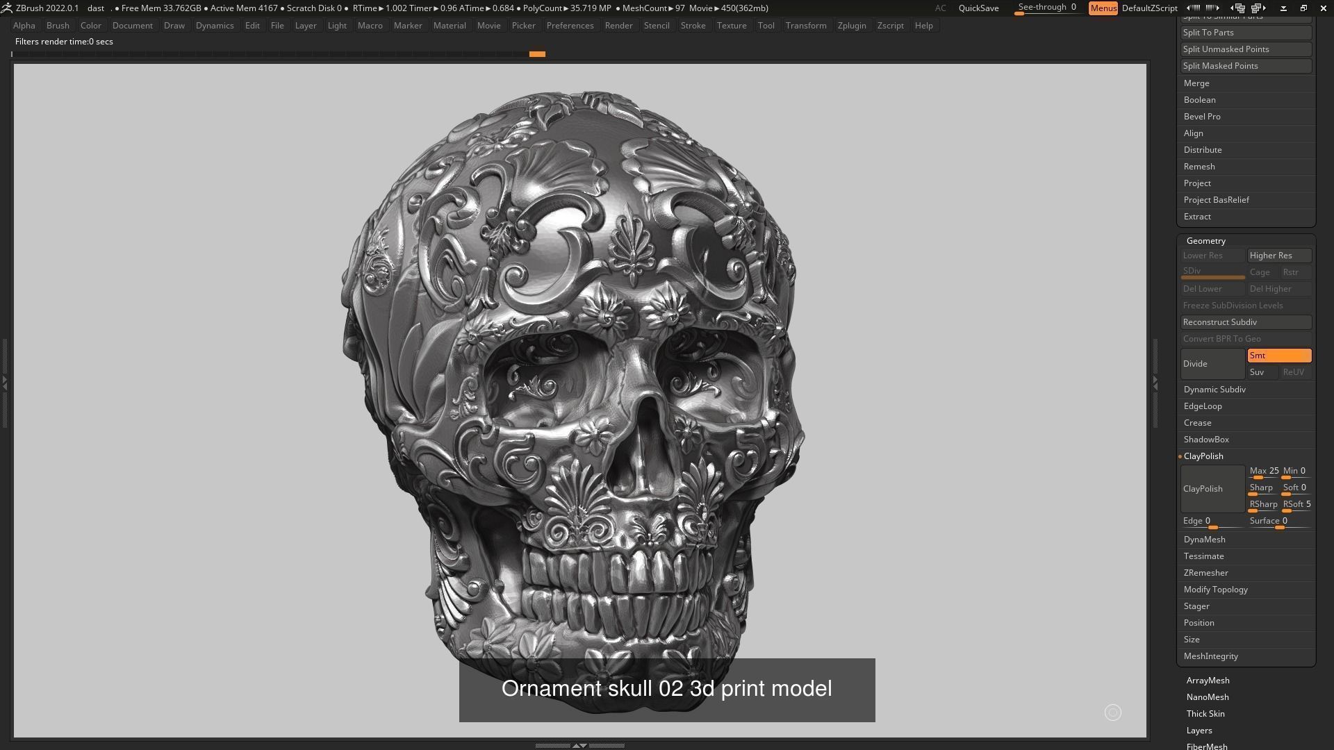 59 Skull ornament and robot design  3d print modelpackage 3D Model Collection_36