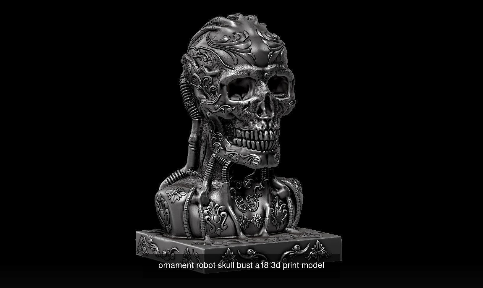 59 Skull ornament and robot design  3d print modelpackage 3D Model Collection_59
