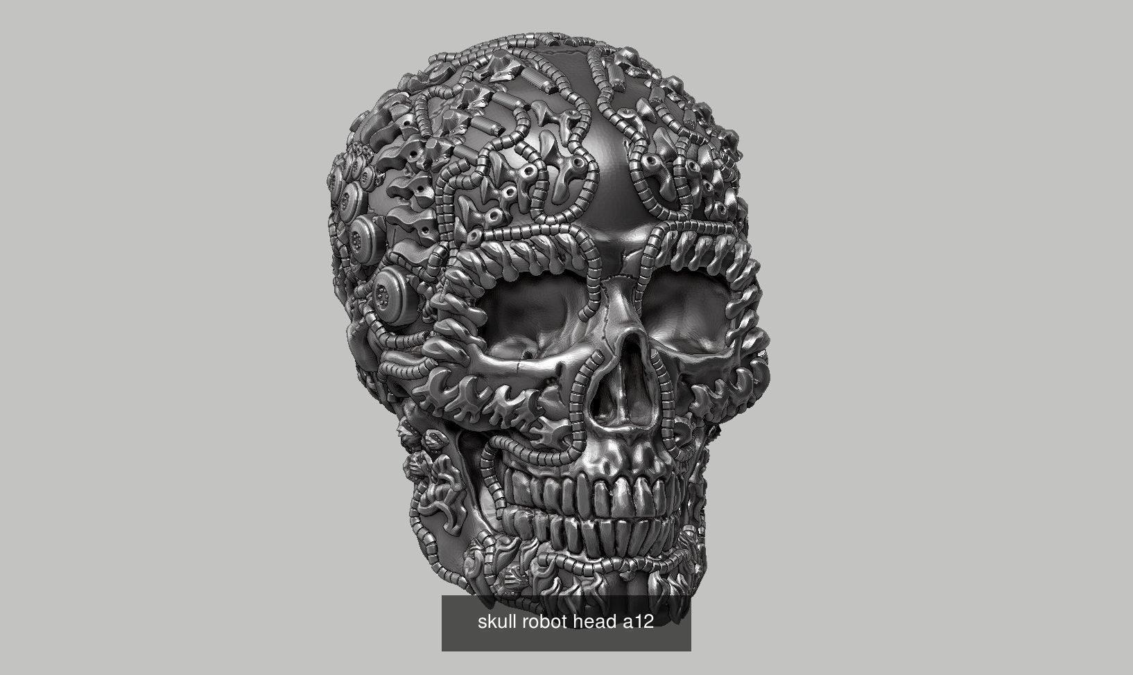 59 Skull ornament and robot design  3d print modelpackage 3D Model Collection_47