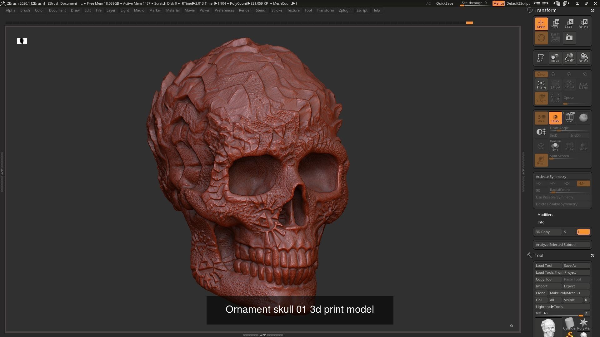 59 Skull ornament and robot design  3d print modelpackage 3D Model Collection_24