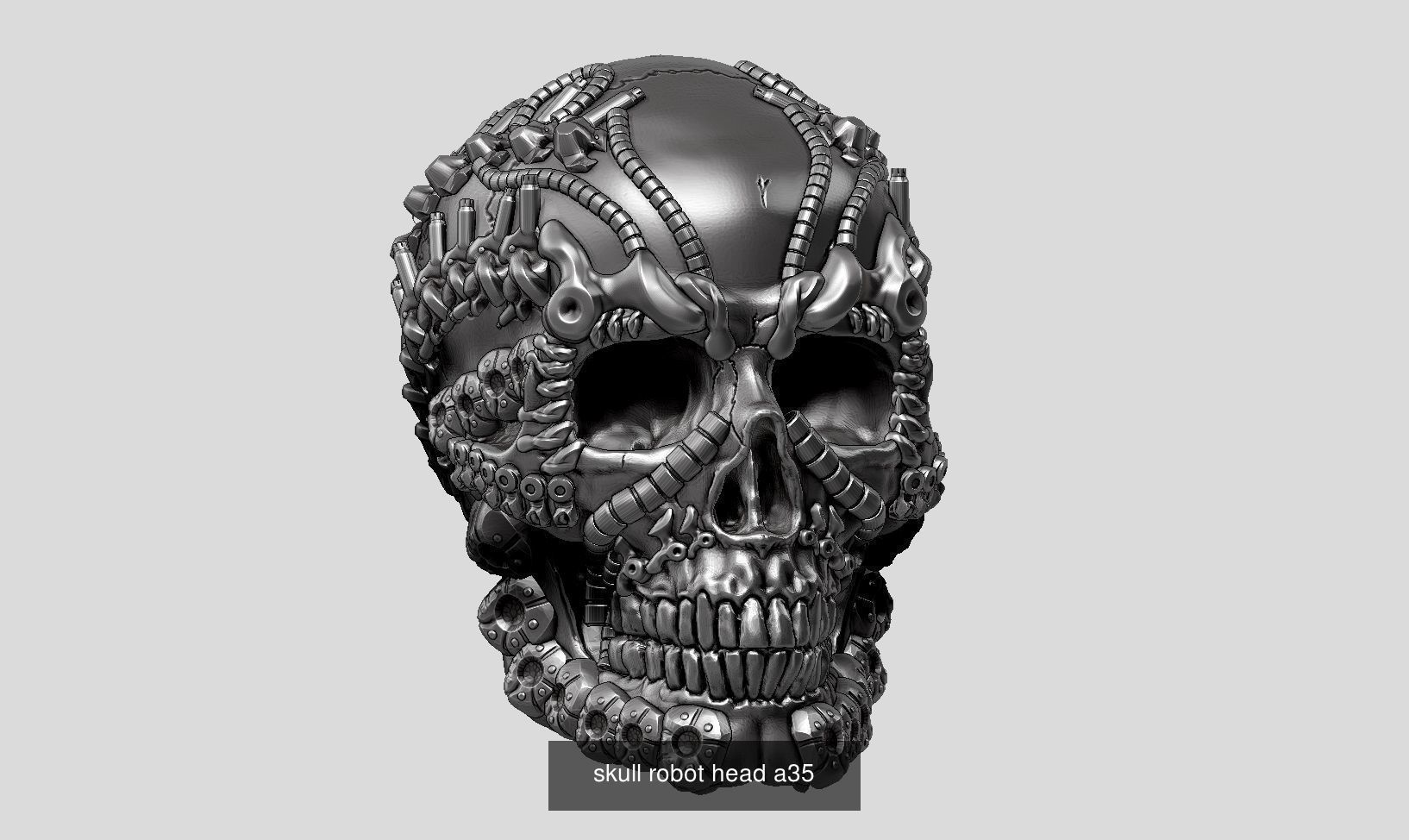 59 Skull ornament and robot design  3d print modelpackage 3D Model Collection_80