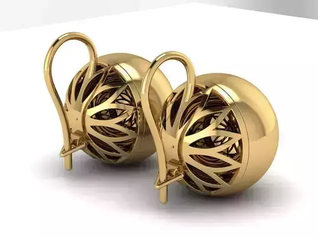 Earrings Sphere 3D print model