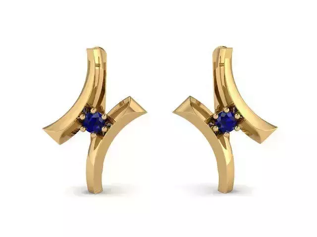Earrings Sapphire 3D print model