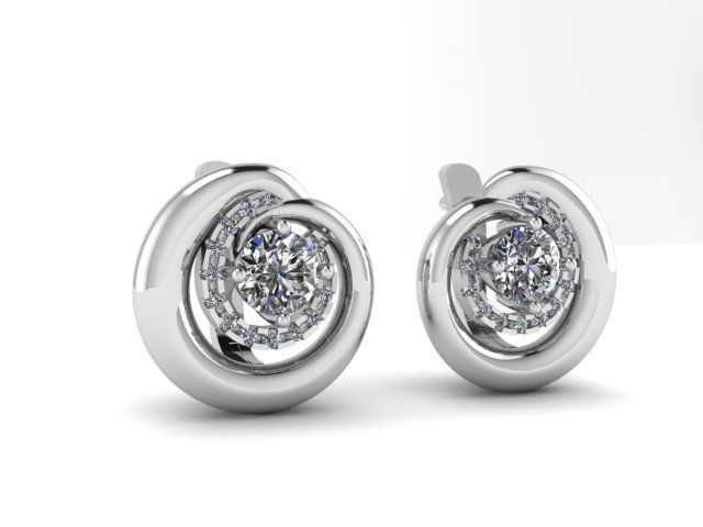 Earrings Diamond  3D print model_1