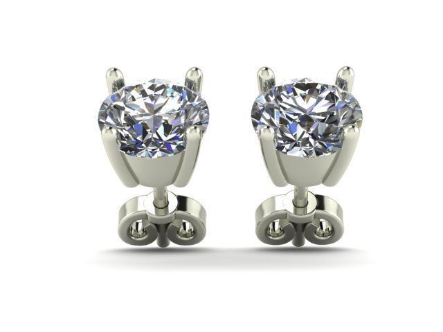 Earrings Diamond  3D print model_4