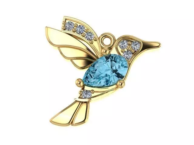 Earrings Bird 3D print model_0