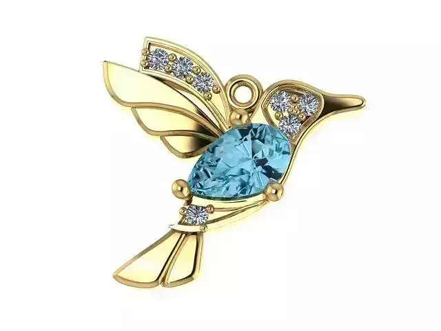 Earrings Bird 3D print model