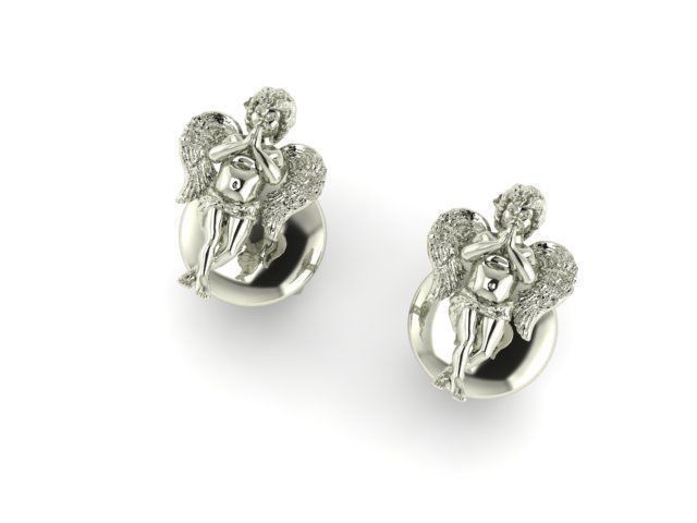 Earrings Angel 3D print model_1