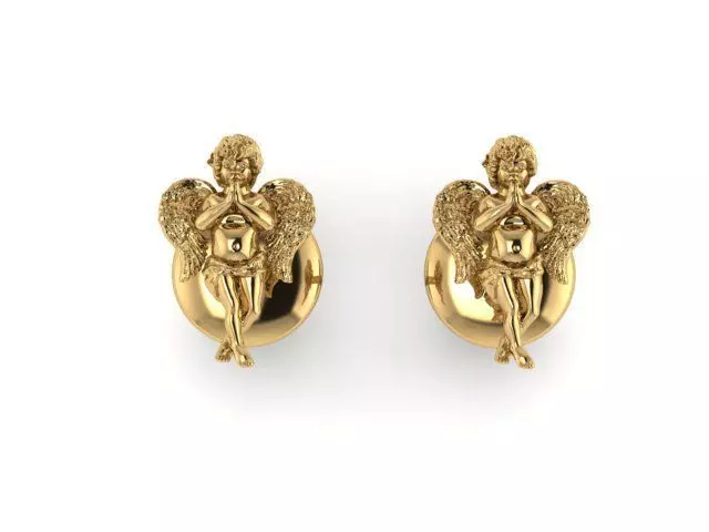 Earrings Angel 3D print model_0