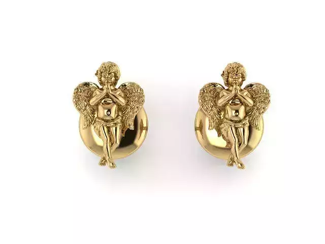 Earrings Angel 3D print model