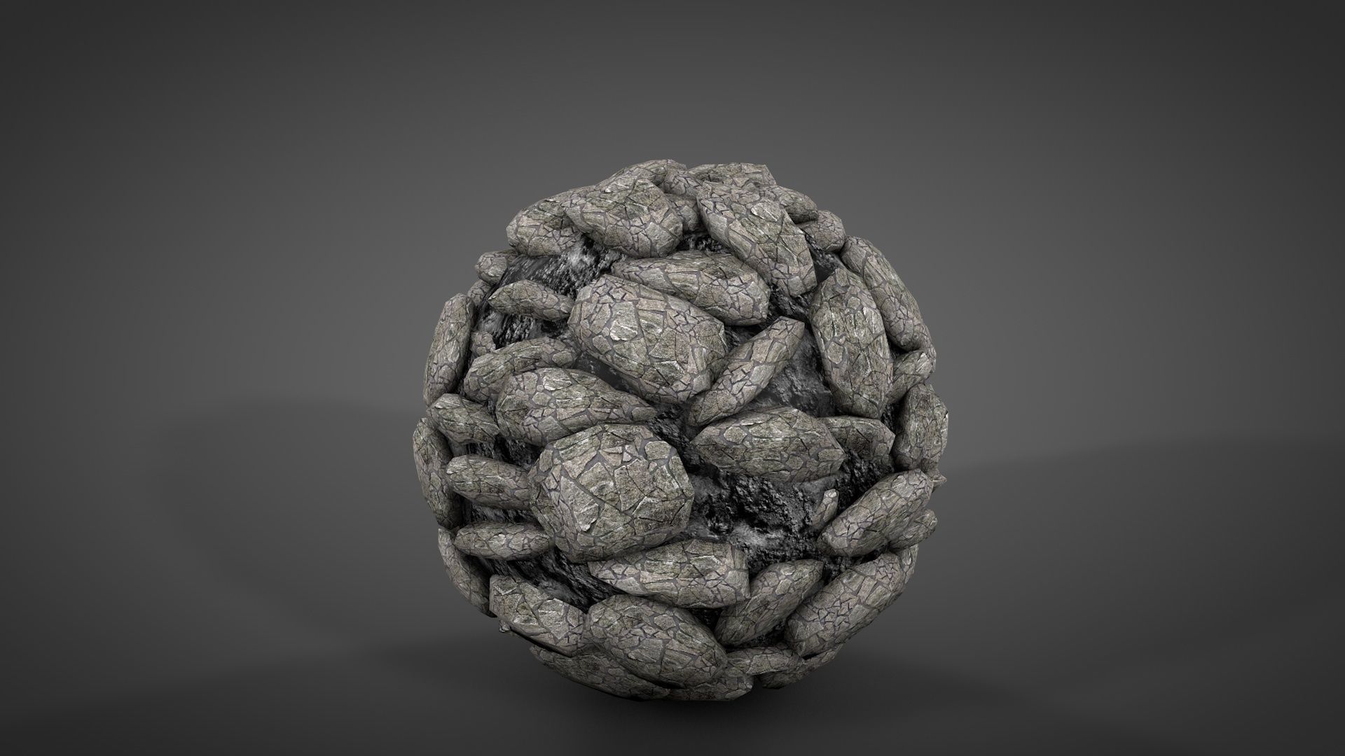 Stone Walls Low-poly 3D model_10