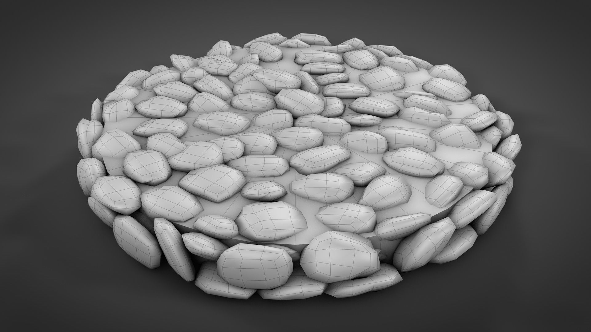 Stone Walls Low-poly 3D model_21