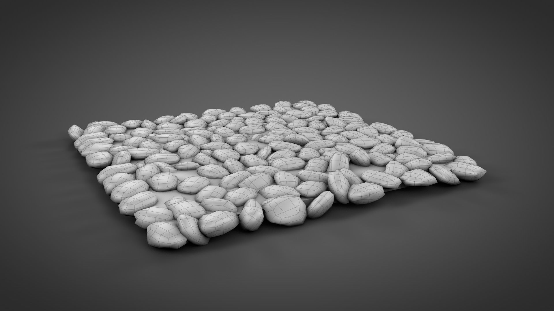 Stone Walls Low-poly 3D model_17