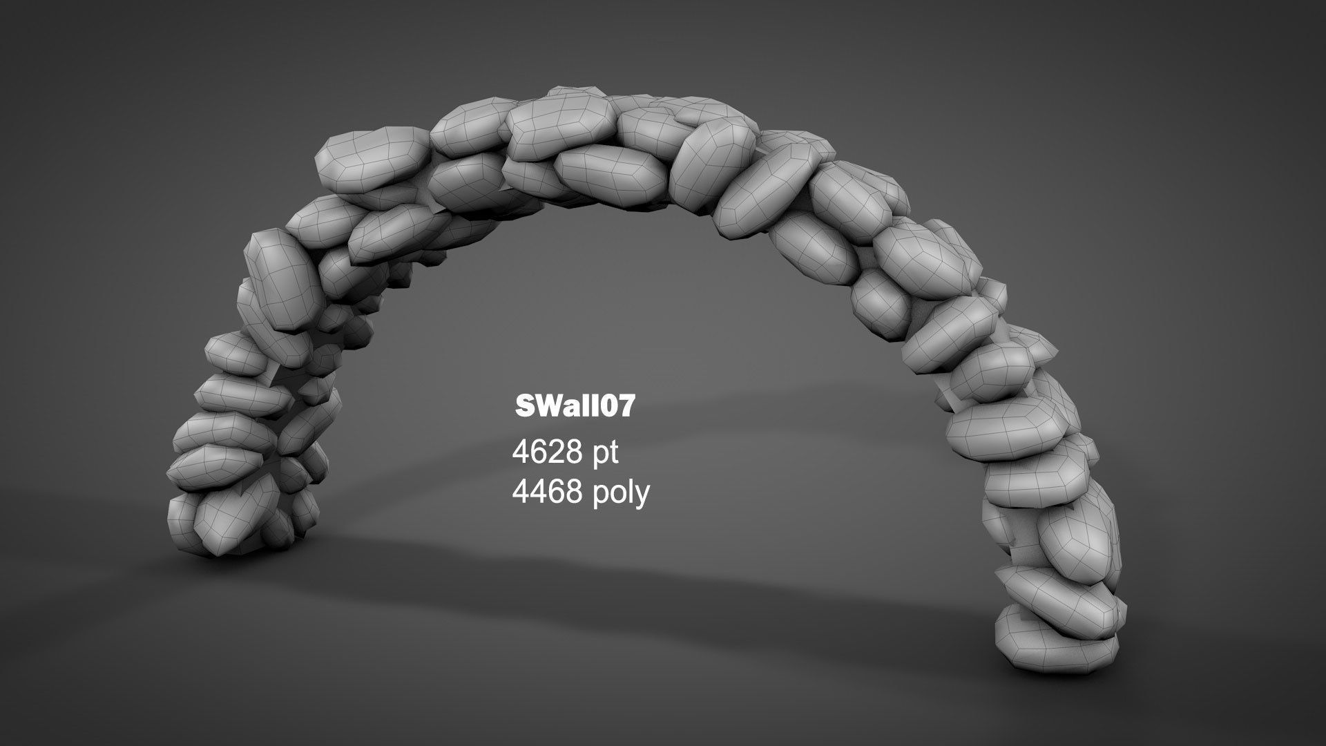 Stone Walls Low-poly 3D model_18