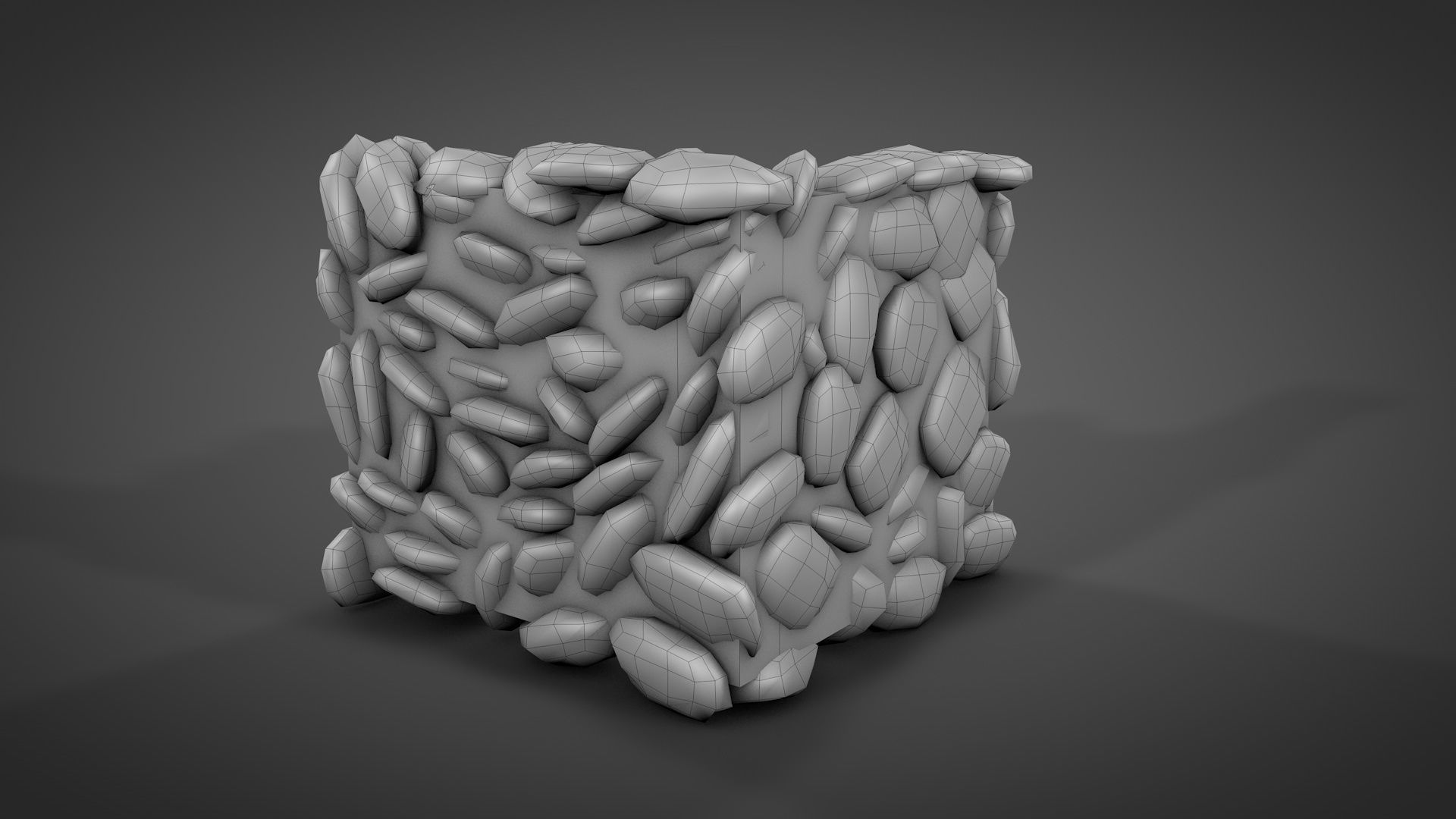 Stone Walls Low-poly 3D model_15