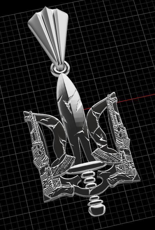 Ukrainian Trident 3D print model_3