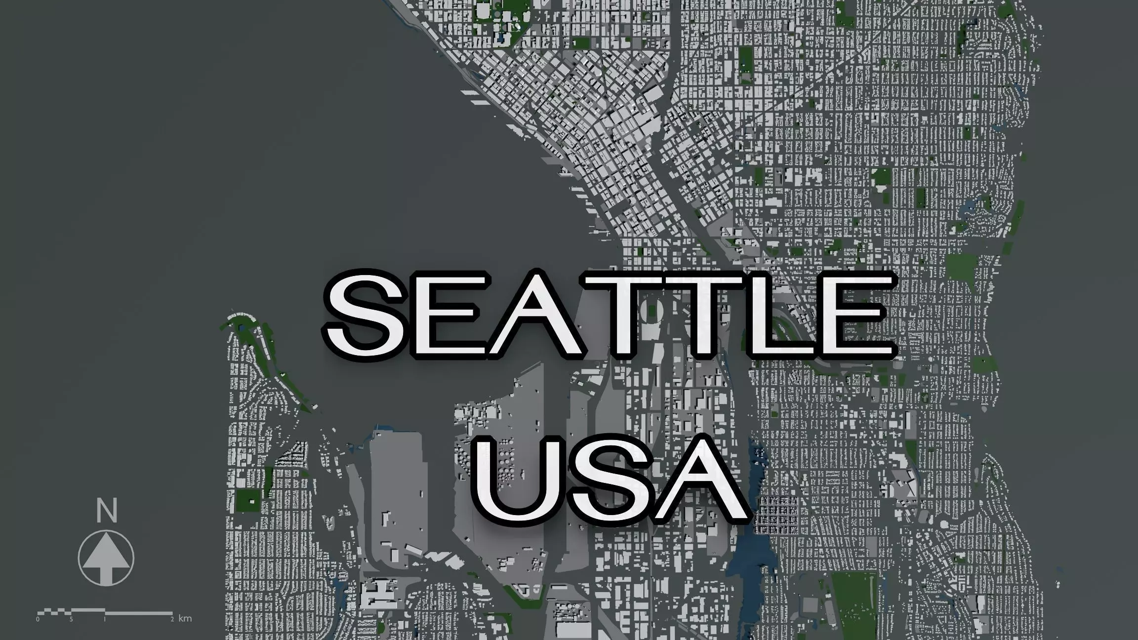 Seattle USA - mass buildings 3D model_0
