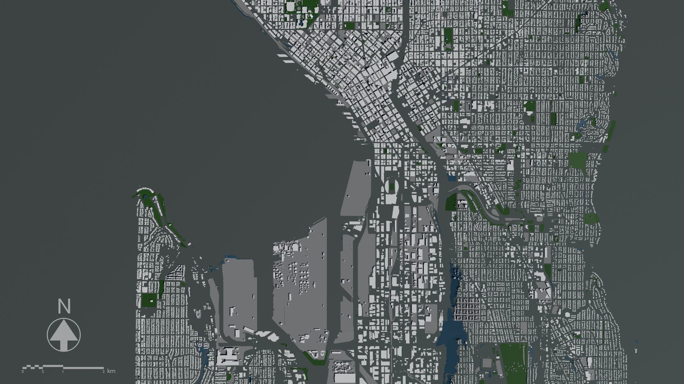 Seattle USA - mass buildings 3D model_1