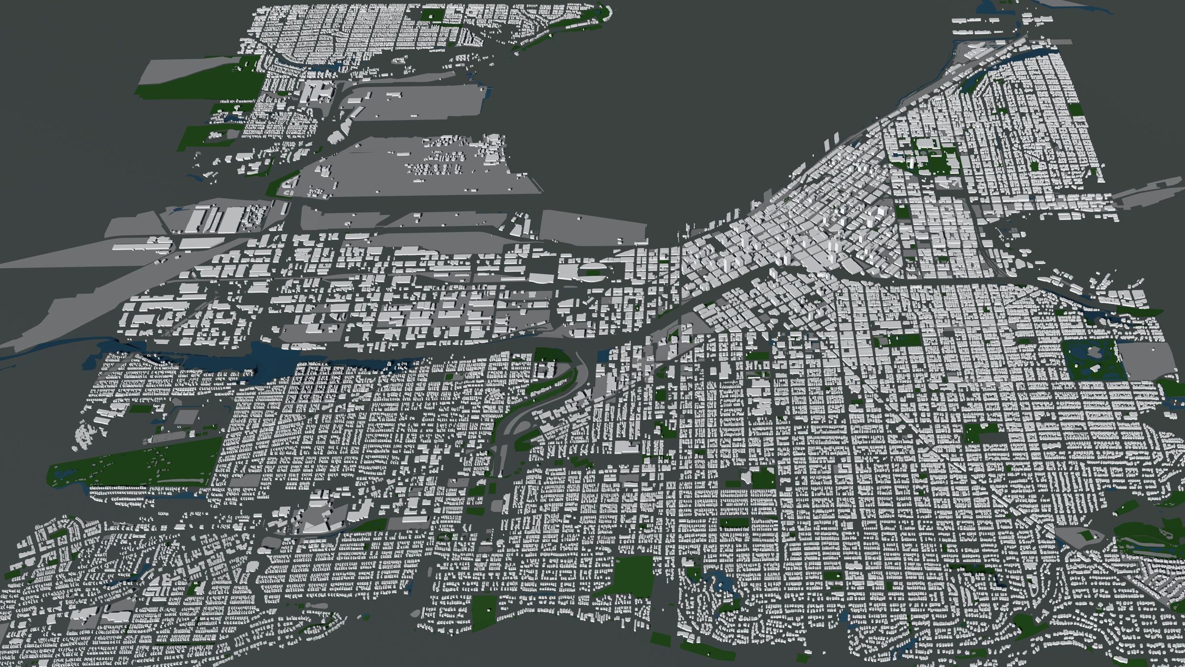 Seattle USA - mass buildings 3D model_4