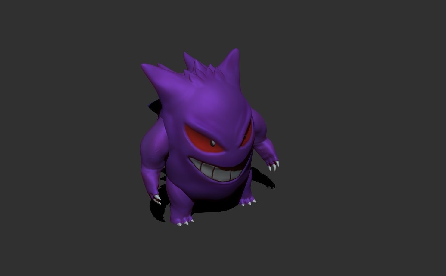 Gengar creature 3D print model_5