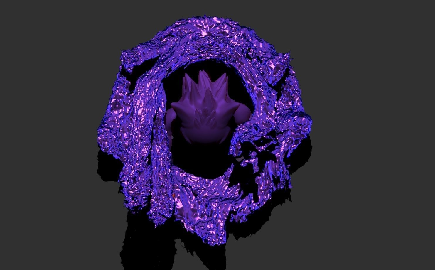 Gengar creature 3D print model_4