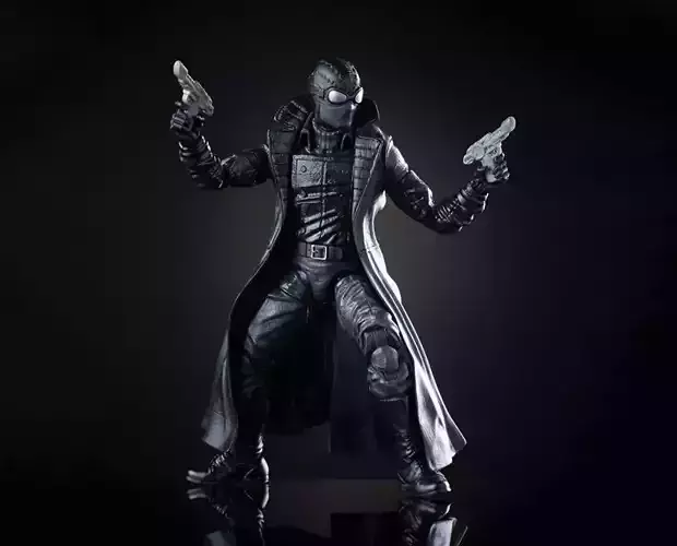 Spiderman Noir Statue 3D Model Ready to Print STL