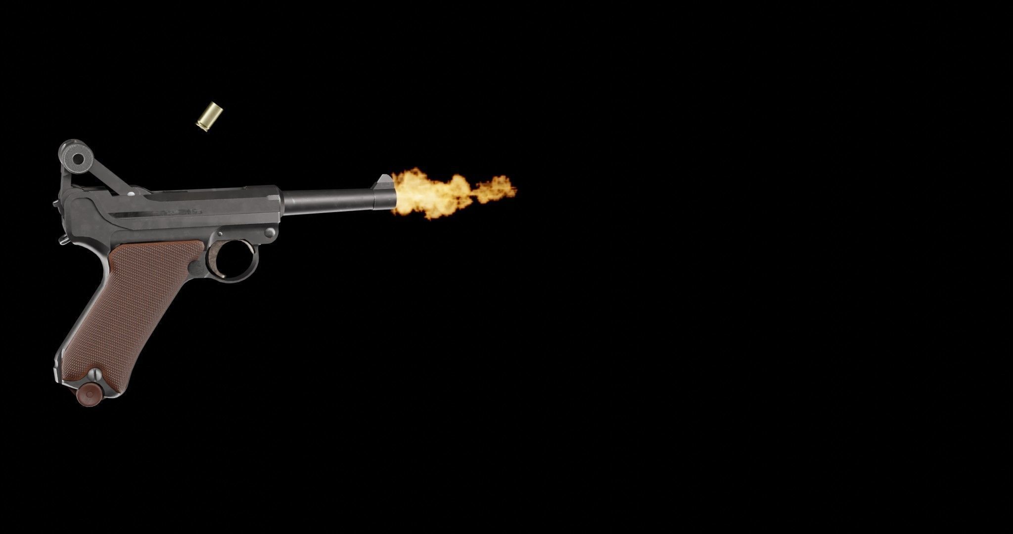 Luger P08 Low-poly 3D model_10