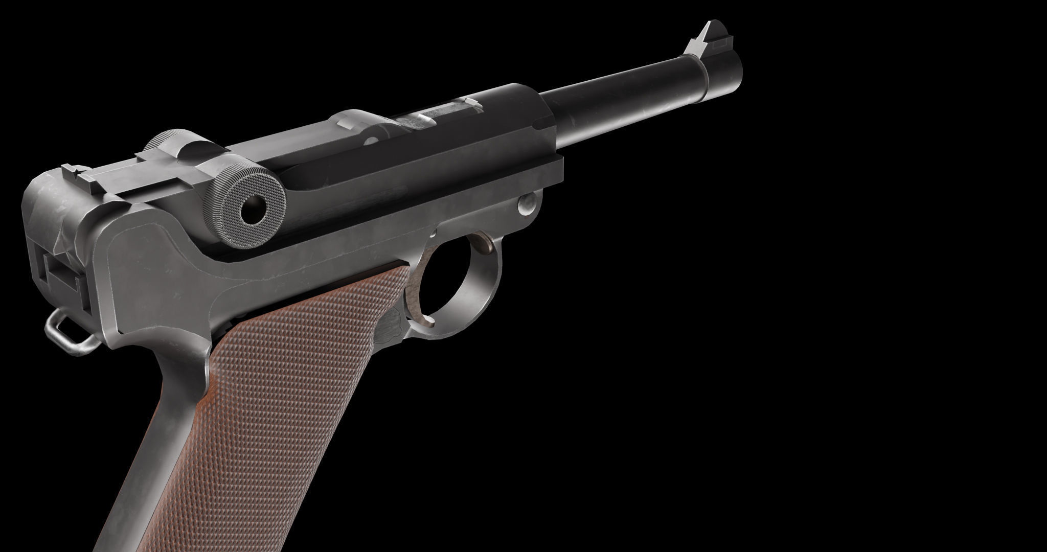 Luger P08 Low-poly 3D model_17