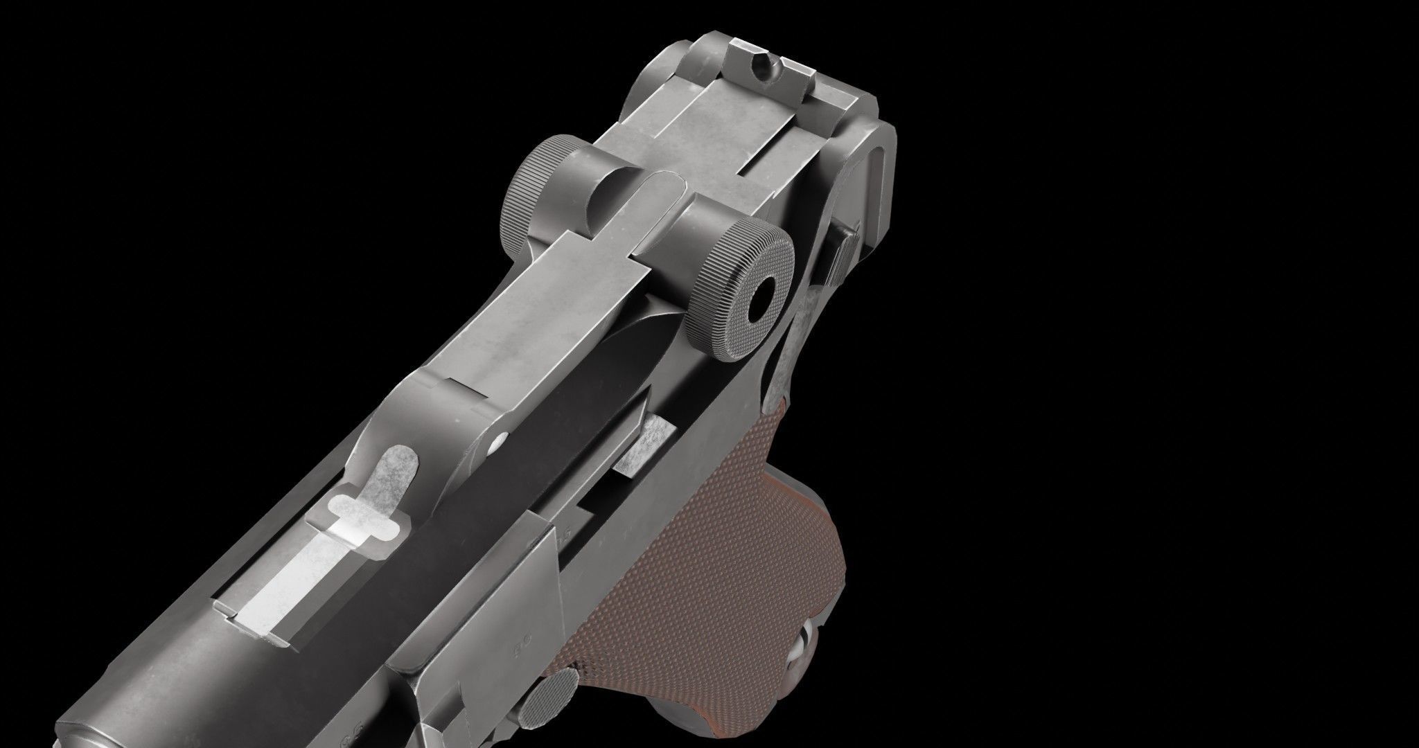 Luger P08 Low-poly 3D model_13
