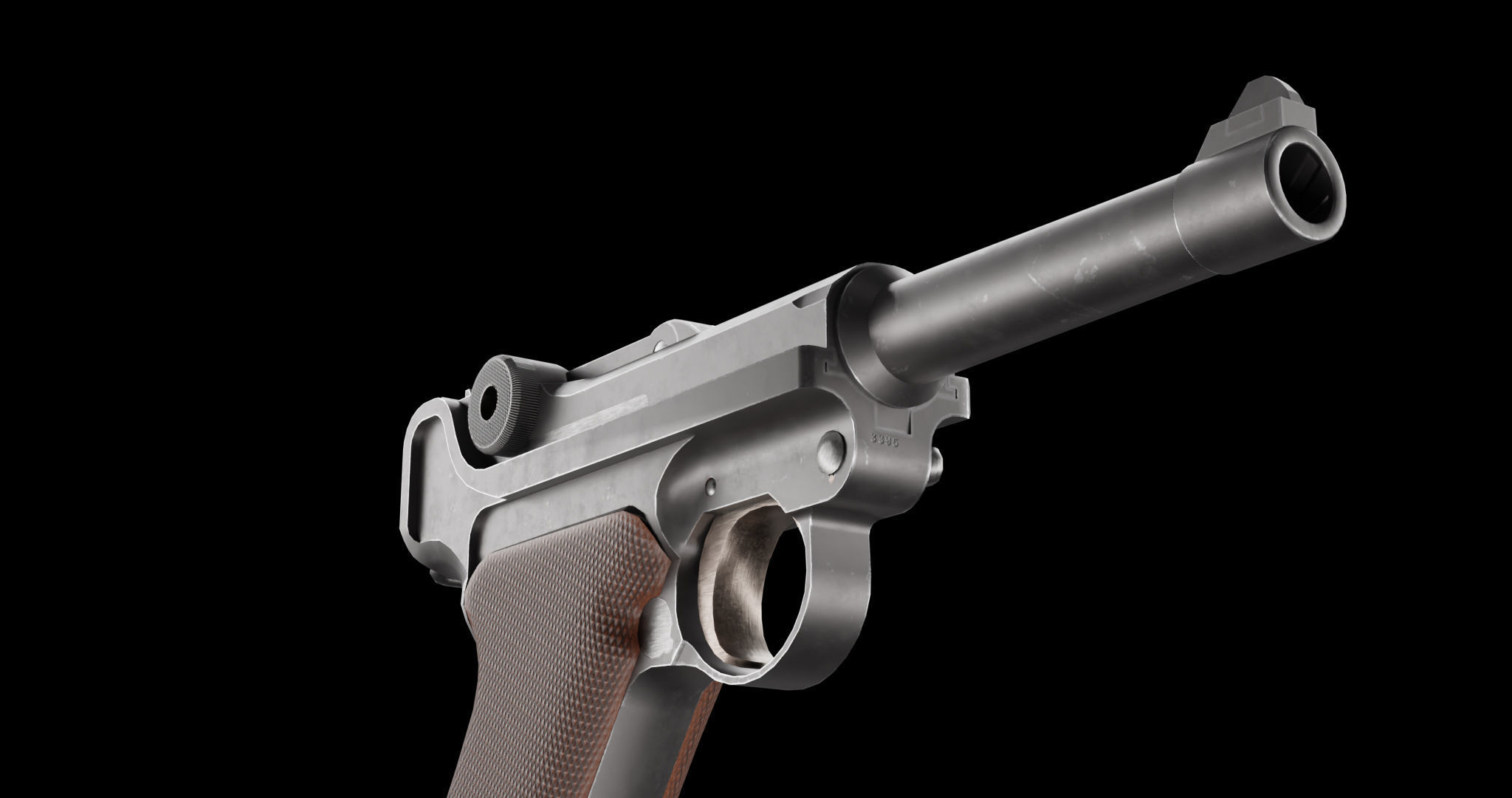 Luger P08 Low-poly 3D model_20