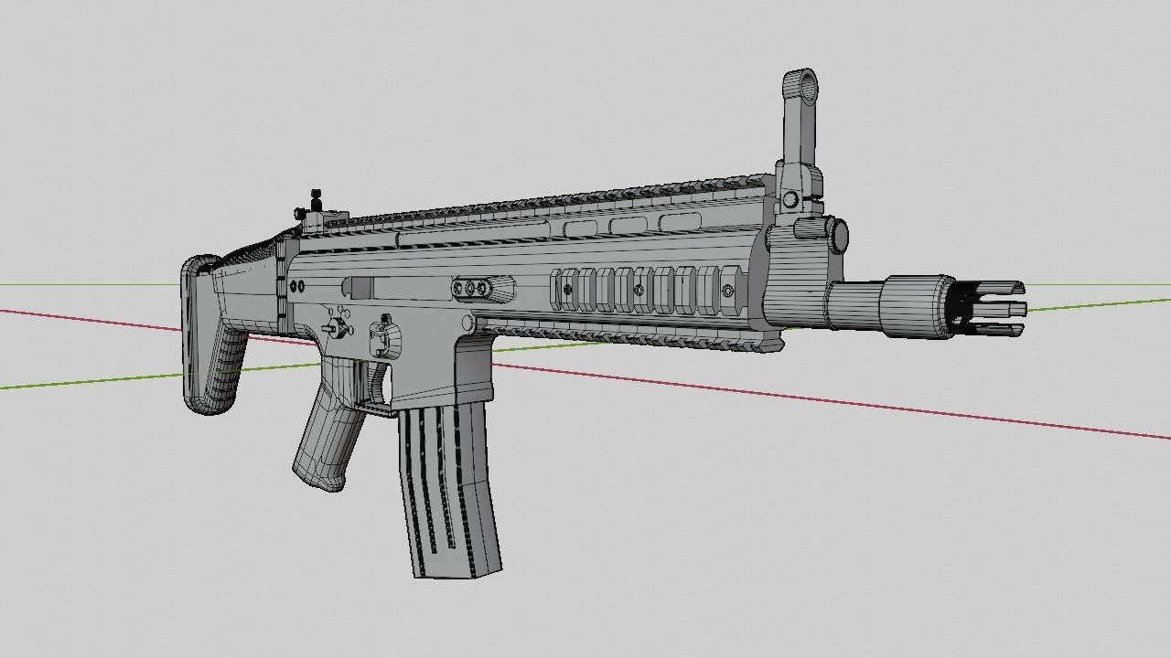 FNSCAR-L Assault-Riffle 3D model_3
