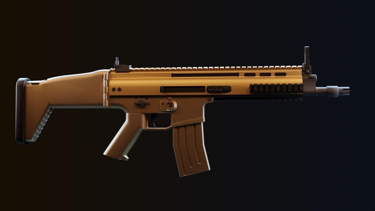 FNSCAR-L Assault-Riffle 3D model_2