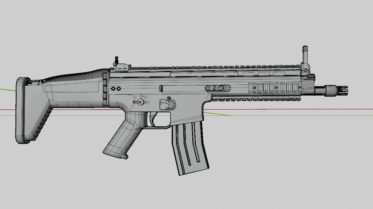 FNSCAR-L Assault-Riffle 3D model_4
