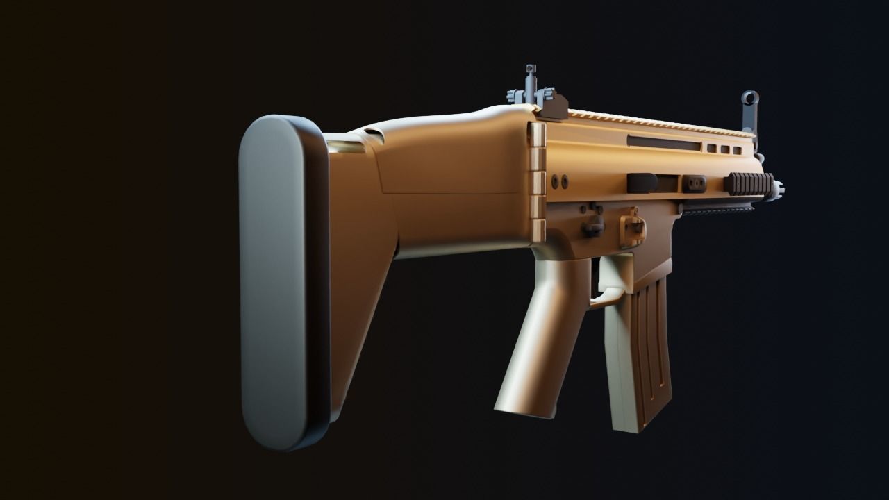 FNSCAR-L Assault-Riffle 3D model_5