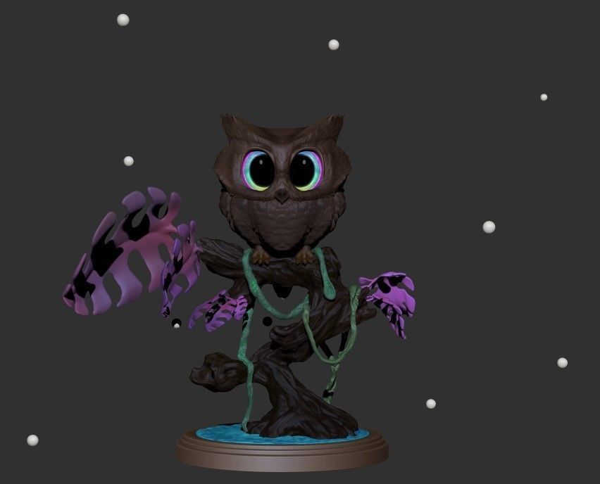 owl Lovely 3D print model_2