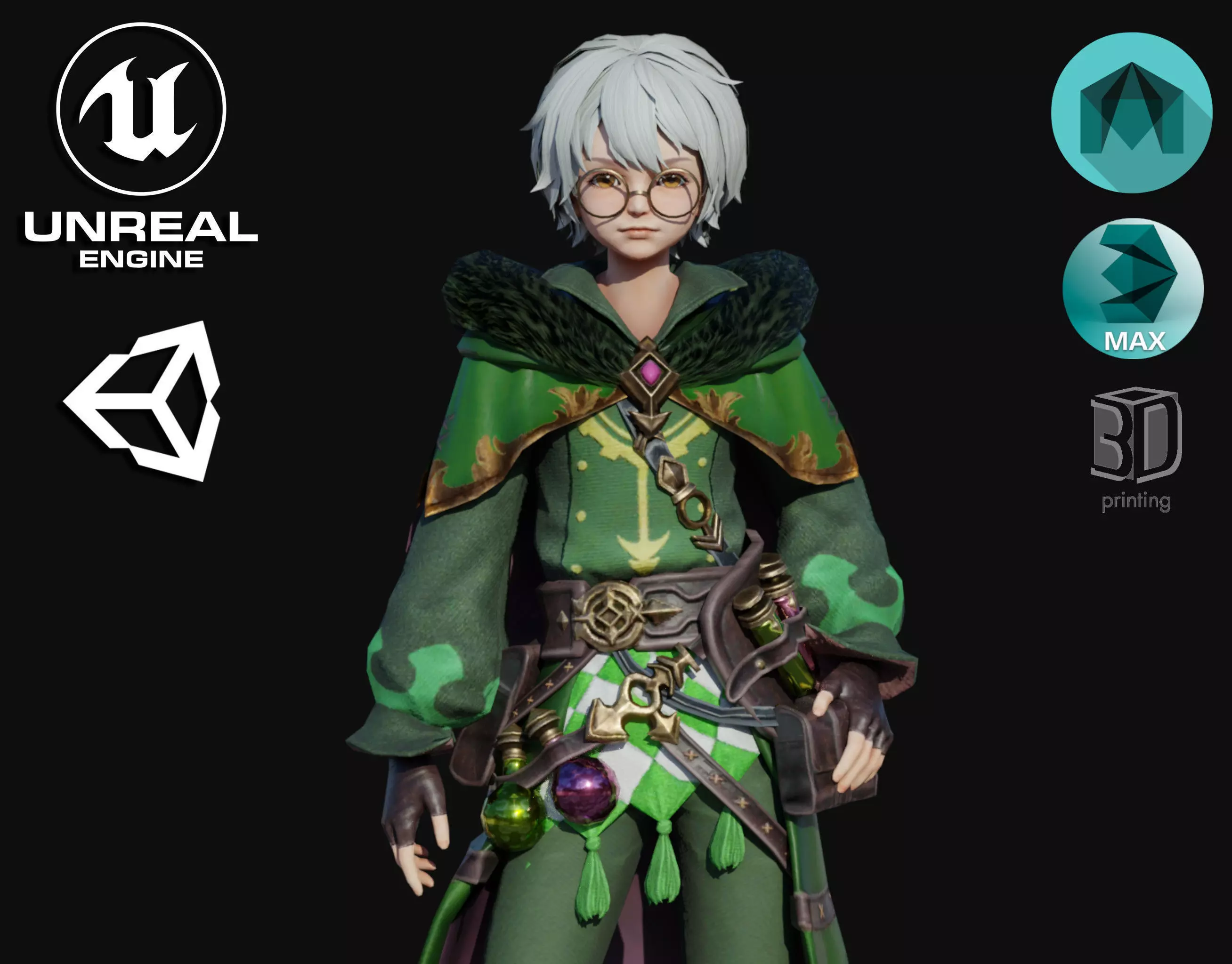 Min Man Low-poly 3D model_0