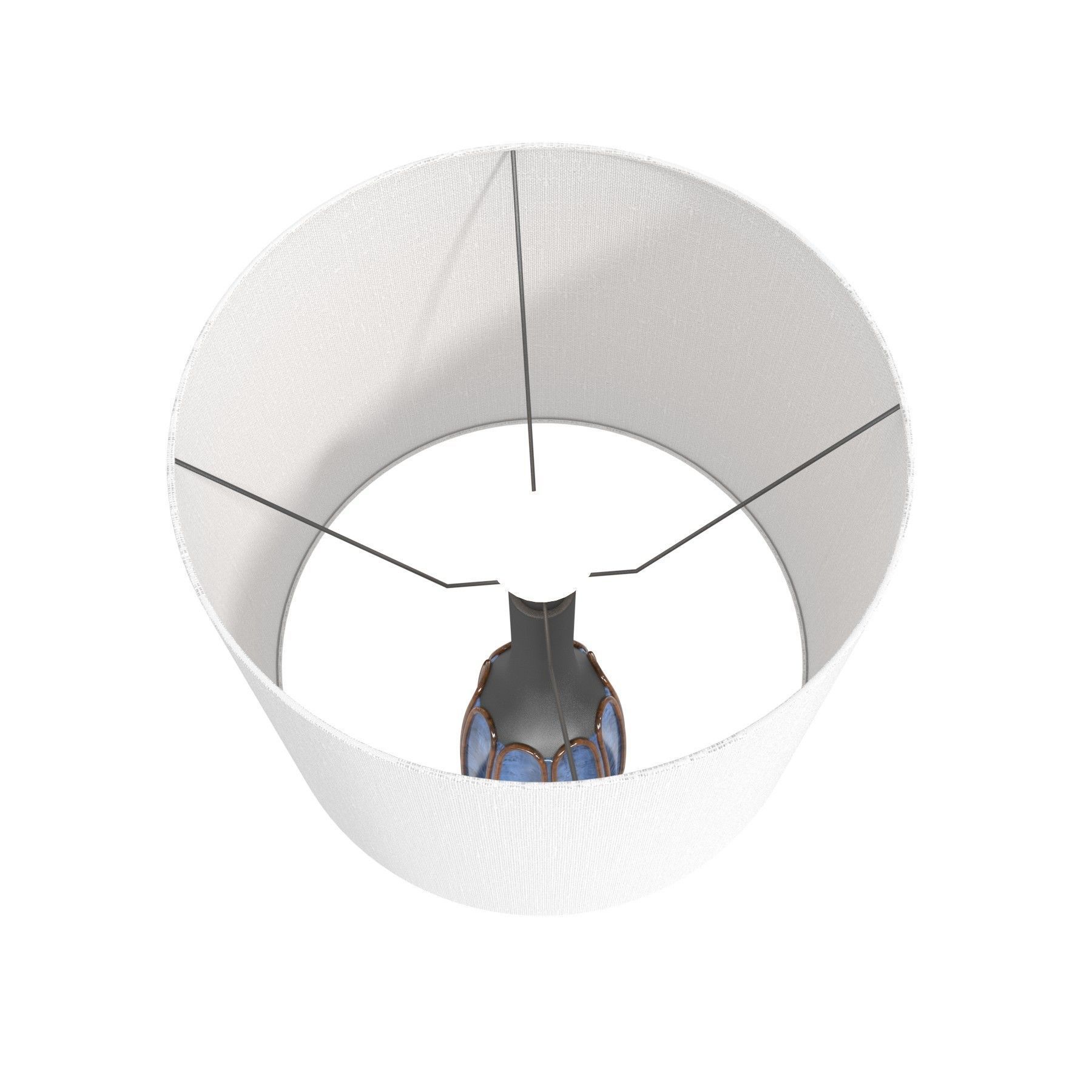 Incollect Einar Johansen tall blue stoneware tab table lamp 3D model_2