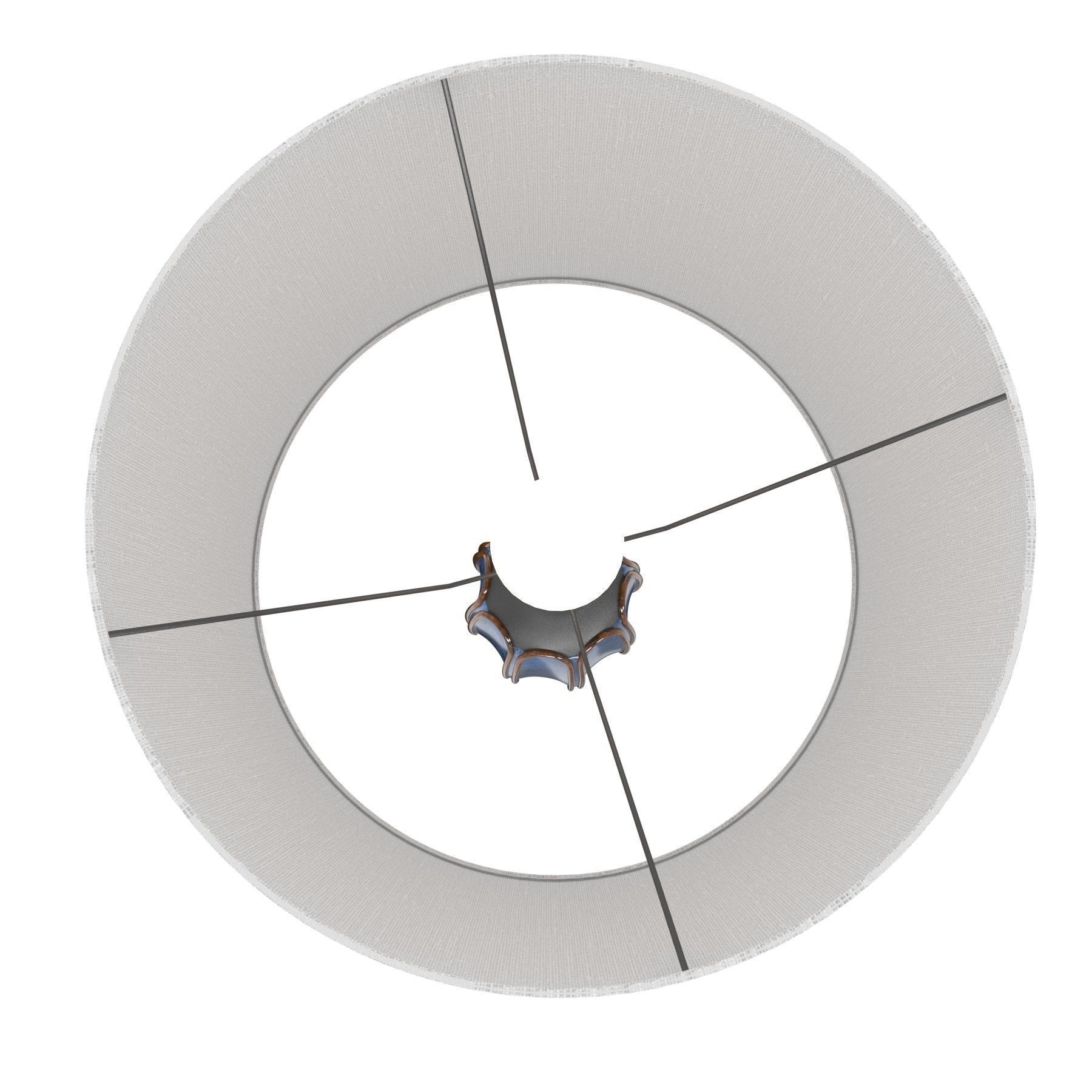 Incollect Einar Johansen tall blue stoneware tab table lamp 3D model_3