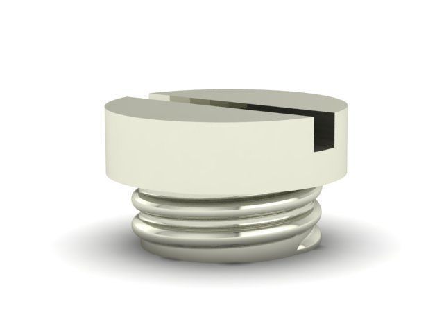 Earring gold stud with diamond in center 3D print model_2